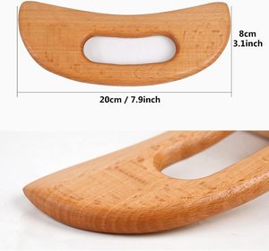 Tabla de madera de haya para masaje Gua Sha anticelulítico, removedor de callos para pies, herramienta de terapia de madera para modelar el cuerpo - Product Image 3