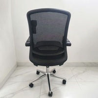 Chaise de bureau exécutive ergonomique multifonctionnelle à dossier moyen en maille pivotante – Meilleure vente