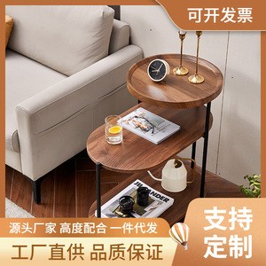 Nordic Style Side Table Wood Multi Tier <b>Shelf</b> Sofa <b>Bedside</b> Table Home Decor - Product Image 5