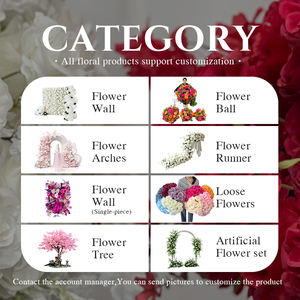 كرات زهور اصطناعية واقعية من الورود الحمراء والبيضاء من SUNWEDDING لتزيين طاولات حفلات الزفاف وخلفيات الديكور - Product Image 5