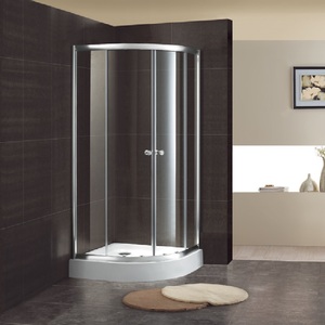 Oferta Especial: <span class=keywords><strong>Mampara</strong></span> de <span class=keywords><strong>Ducha</strong></span> Frontal Económica con Marco y Puerta Corredera para Uso en Hoteles, con Cristal Templado - Product Image 2
