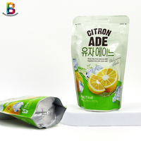 170ml 200ml 150ml Plastique Feuille d'Aluminium Zip Top Pouch Fournisseur Outdoor Portable Drink Ice Tea Filling Stand up Pouches