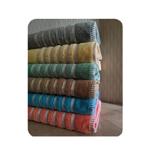 Eco Friendly 100% Cotton Dobby Border <b>Towels</b> Hand <b>Face</b> and Bath <b>Towels</b> Soft Breathable Fabric Quick Dry <b>Towels</b> for Hotel Home - Product Image 4