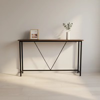 Console d'entrée en bois rustique, table de présentation pour couloir, table basse étroite pour canapé
