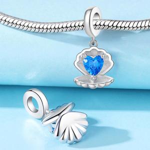 Dijes de Plata de Ley con Circonitas para <span class=keywords><strong>la</strong></span> Creación de Joyas, Colgante con Forma de Corazón, Accesorios DIY para Mujer, Venta al por Mayor - Product Image 2