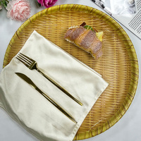 Assiette en mélamine écologique à motif bambou oriental pour restaurant, 8/10/12 pouces, couleur et logo personnalisés, vente en gros