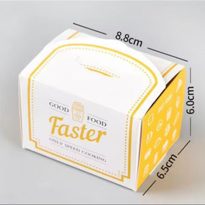 Caja de Papel Desechable Personalizada para Papas Fritas, Biodegradable, para Llevar, Bandeja de Papel Reciclado para Alimentos, Empaque para Llevar - Product Image 1