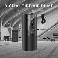 Pompe à air électrique sans fil rechargeable portable pour pneus de vélo, mini compresseur numérique à LED, 120 PSI, en métal