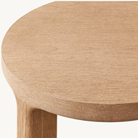 Rhoohill Maßgefertigter Amerikanischer Stil Hochwertiger Wohnzimmer Beistelltisch Massivholz Retro Nachttisch Schlafzimmer Bett Runder Beistelltisch