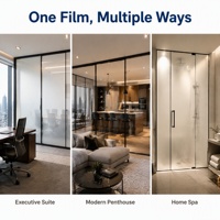 Film intelligent PDLC pour vitres : Écran de projection arrière, teinte de fenêtre commutable opaque-claire pour la publicité en bureau, commerce et vitrine