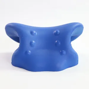 Travesseiro de tração pu para alívio de dor, almofada de tração cervical para pescoço, ombro, massageador com ponto de gatilho