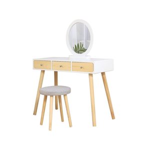 Coiffeuse moderne avec tabouret, table de chevet multifonction, <span class=keywords><strong>bureau</strong></span> avec miroir amovible - Product Image 2