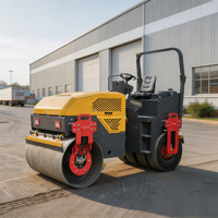 Compacteur routier vibrant à double tambour en acier de 4 tonnes, hydraulique intégral, pour asphalte, homologué CE EPA