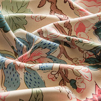 Tissu de rideau imprimé 100% polyester, série Chinoiserie florale, série oiseaux, au mètre