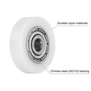 Özelleştirilmiş düz kasnak tekerlek mobilya donanım aksesuarları yüksek yük 623ZZ naylon kauçuk kaplı POM makaralı rulmanlar OEM desteği - Product Image 3