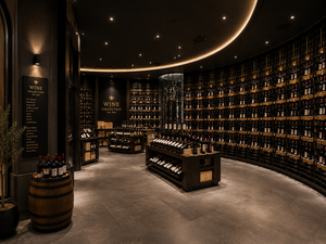 Mobiliario de Lujo Personalizado para Tiendas de Vino, Diseño Interior de Bodega, Solución Moderna para Vinaterías, Exhibición Premium de Vinos - Product Image 1