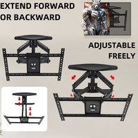 Braket TV Baja yang Dapat Disesuaikan 55-85 Inci, Miring, VESA Maks 200x200MM, Beban Maks 40kg, 90 Derajat, untuk Rumah, Hotel, Monitor TV Langsung, Pemasangan di Dinding