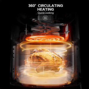 5.5L 6L 8L 디지털 제어 에어 프라이어 시각화 가능한 다기능 전기 딥 프라이어 에어 프라이어 (터치 스크린 포함) - Product Image 3