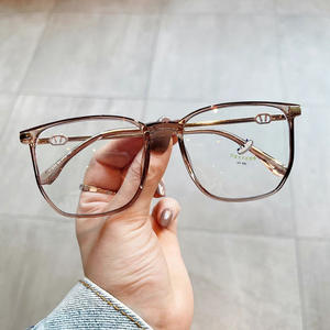 Montures de lunettes carrées Qianai, monture complète, anti-lumière bleue, protection UV, unisexe, verres PC T3-21032 - Product Image 5