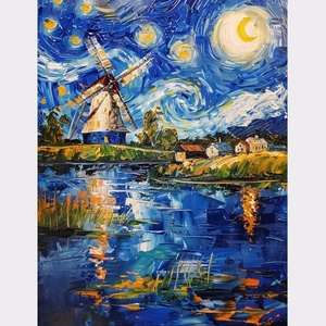 ภาพวาดเพชร DIY XIXI แบบทำมือ - ภาพวิวทิวทัศน์ แบบเต็มพื้นที่ รูปทรงไม่สม่ำเสมอ อะคริลิค สำหรับตกแต่งบ้านและสำนักงาน - Product Image 1