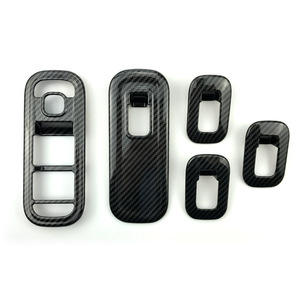 Cardimanson Button Trim Kits Carbon Fiber Texture For Mercedes-Benz A-Class CLA-Class W177 C118 <b>Window</b> Control <b>Panel</b> - Product Image 1