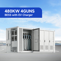 Station de recharge rapide DC pour véhicules électriques Sunway 480KW 1MWH/1.5MWH 4 pistolets CCS2 BESS