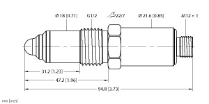 Sensor de Nivel Capacitivo MS-Turck NCLS-30-UN6X-H1141 100004249 IP69K con Rosca G1/2, Interruptor de Punto IO-Link Original - Product Image 3