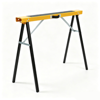 Support de table à scie pliable en métal thermolaqué de haute qualité et durable pour le travail du bois, réglable et télescopique, pour charpentiers