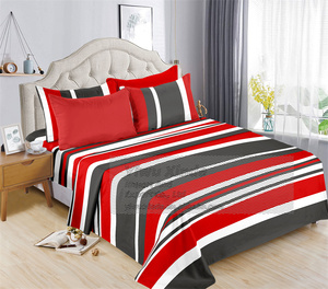 Bông cảm ứng cảm giác in Khăn trải giường đặt 6 mảnh khuôn mẫu tấm phẳng và trang bị tấm vua và nữ hoàng trong kho - Product Image 3