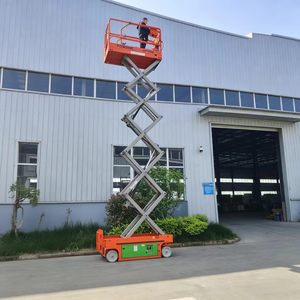 Plateforme de travail aérienne mobile à ciseaux de 10 m, capacité 300 kg, table élévatrice verticale pour maintenance, conception compacte, modèle court - Product Image 4
