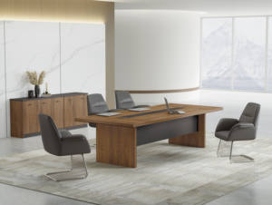 Mesa de oficina de negocios de lujo moderna: elegante diseño de estación de trabajo para las necesidades de muebles comerciales - Product Image 6