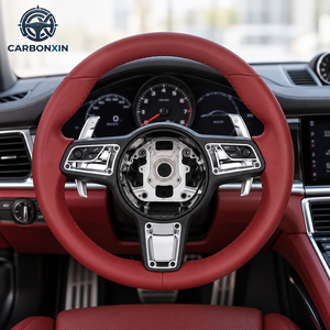 Volante Deportivo Personalizado Color Beige Arena, Manual para Porsche 911 992 Gt3 Cayenne Panamera 971 972 Macan 718 Cayman 981 Sin Airbag - Product Image 1