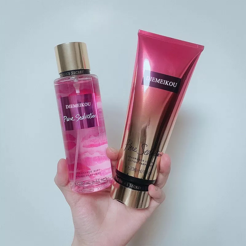 Оптовая продажа, высококачественный спрей для тела с ароматом 250 мл, спрей для тела и лосьон для тела 236 мл, набор для женщин и мужчин