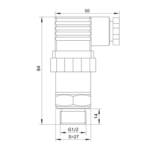 -Máy Phát Áp Suất Chính Xác 0.5% Bằng Thép Không Gỉ 1 ~ 600Bar Đầu Dò Áp Suất 4-20mA 0-10V <span class=keywords><strong>Hirschman</strong></span> DIN43650A - Product Image 6