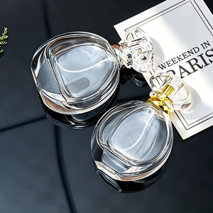 Flacon de parfum en verre mat incurvé de 50 ml, écologique, en stock, rechargeable, vide, design DIY, avec bouchon en cristal et col à vis - Product Image 4