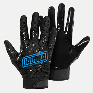 Gants d'entraînement de football américain flexibles, à doigts entiers, antidérapants, en polyester/coton, unisexes, de haute qualité, avec logo personnalisé - Product Image 2