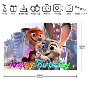 एनीमे ज़ोटोपिया 2 जुडोली और निक पृष्ठभूमि बैनर पार्टी बच्चों के लिए दीवार स्टिकर पृष्ठभूमि पोस्टर की आपूर्ति करता है - Product Image 5