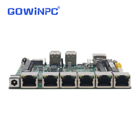 Carte mère industrielle GOWINPC pour appareils réseau, Intel i3-7100U i7-8550U N200, 2x DDR4 3200MHz, 64 Go max, 6 ports LAN/USB3.0 pour SSD+SATA