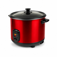 Cuiseur à riz électrique intelligent portable multifonction 0,6L-2,8L avec contrôle mécanique du minuterie, en acier inoxydable, avec tasse à mesurer et spatule
