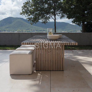 Muebles de Jardín para Patio y Hotel, Sofá de Madera Maciza Moderna, Juego de Sofás de Teca para Exteriores, Sala de Estar, Bar en Casa - Product Image 5