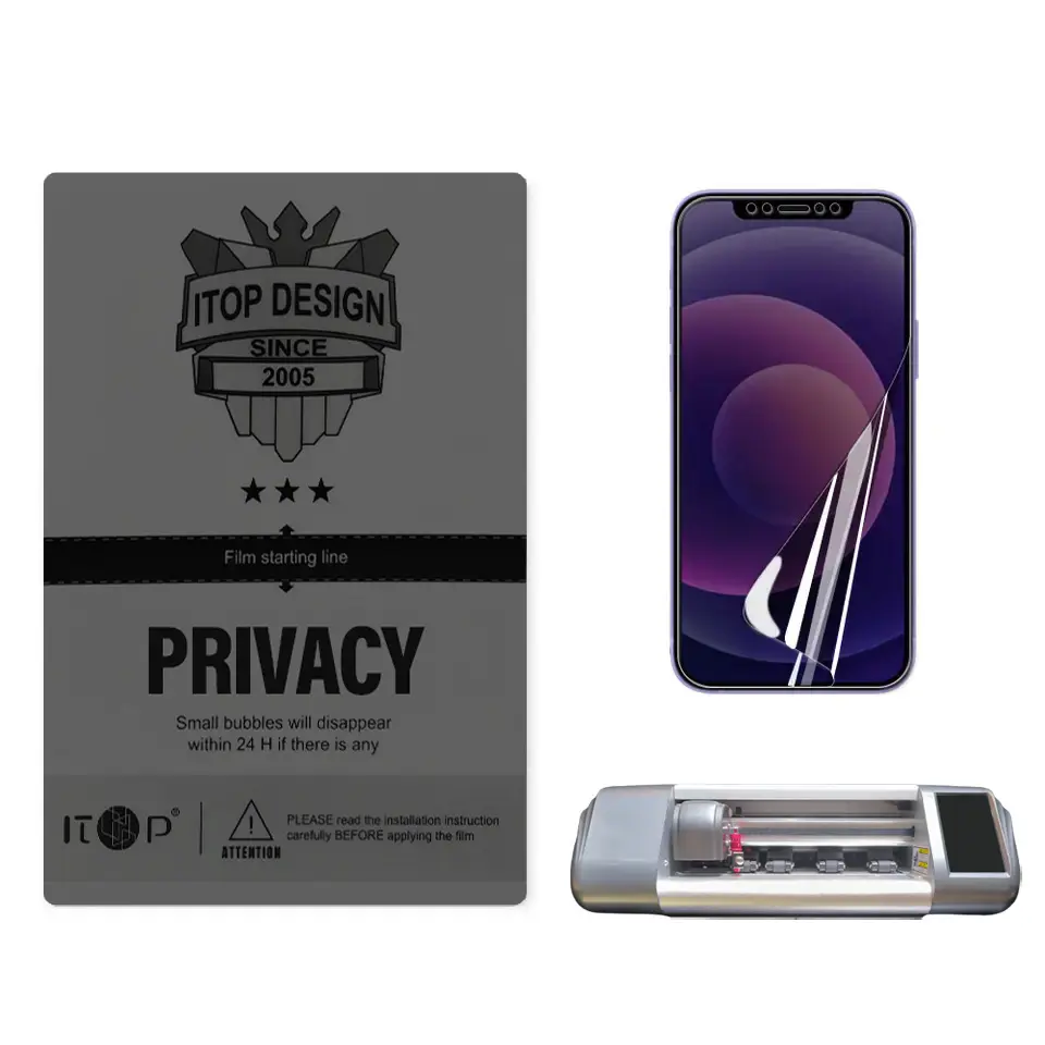 ITOP Universal 3D Smart Tpu Privacidad Película de hidrogel Protector de pantalla para máquina de corte