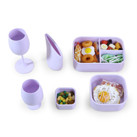 Silicone Bento Box Snack Container Combo Idéal Pique-Nique Travail Voyage Essentiel