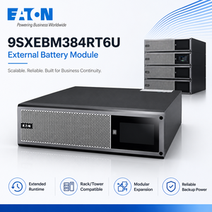 <span class=keywords><strong>Eaton</strong></span> <span class=keywords><strong>9SX</strong></span> Serie UPS 3000VA Torre Batería incorporada Máquina estándar Protección contra fallas de energía Paquete de batería <span class=keywords><strong>Eaton</strong></span> 9SXEBM384RT6U - Product Image 1