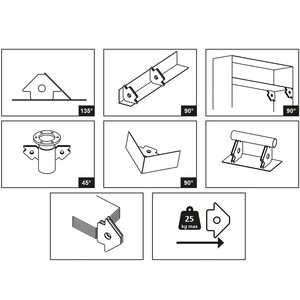 Set di Posizionatori per Saldatura in Acciaio Multi-Angolo, 2 Grandi e 4 Piccoli Supporti 120x83x14.4 mm per Lavorazione Metalli - Product Image 3
