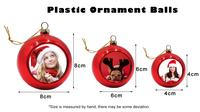Boules de Noël personnalisées à suspendre Topjlh DIY, ornements vierges pour sublimation, impression personnalisée, boule d'ornement par sublimation