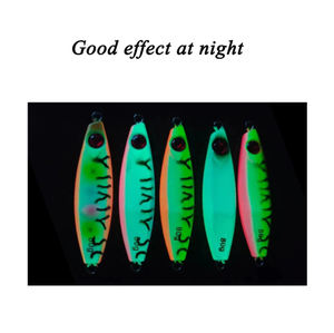 เหยื่อตกปลาไบโอนิกตะกั่วเหล็ก,40/60/80/100/120G เหยื่อติดลูกปัดเรืองแสงในตัวสำหรับอ่างล้างจาน - Product Image 5