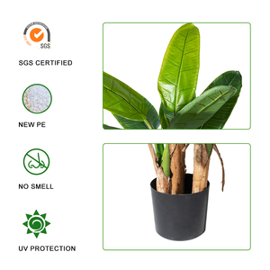 PZ-4-87/88/89 Nhà Máy Giá UV Kháng Faked Lá Chuối Chuối Trong Chậu Cây Tùy Chỉnh Nhân Tạo Cây Trong Nồi - Product Image 4
