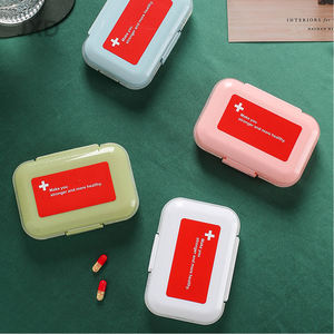 Juxinda กล่องเก็บยาพกพาสะดวก, กล่องใส่ยาประจำวันกล่องใส่ยาเดินทางพร้อมช่องสำหรับใส่ยาเม็ด - Product Image 1