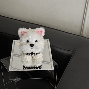 Corte perro regalo del Día de San Valentín fresco inmortal eterno eternidad Rosa caja acrílica para siempre seca Flor de hortensia preservada - Product Image 6