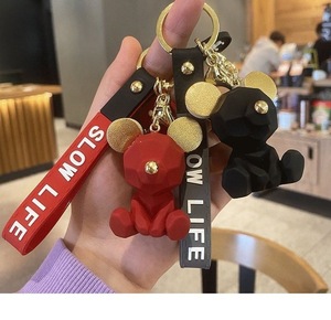 Hecion Nouvelle Collection Adorable Petit Ours Cool <span class=keywords><strong>Dessin</strong></span> <span class=keywords><strong>Animé</strong></span> 8 Couleurs Porte-clés Mignon pour Voiture Cadeau d'Anniversaire Mode DIY Chaîne de Clés - Product Image 6